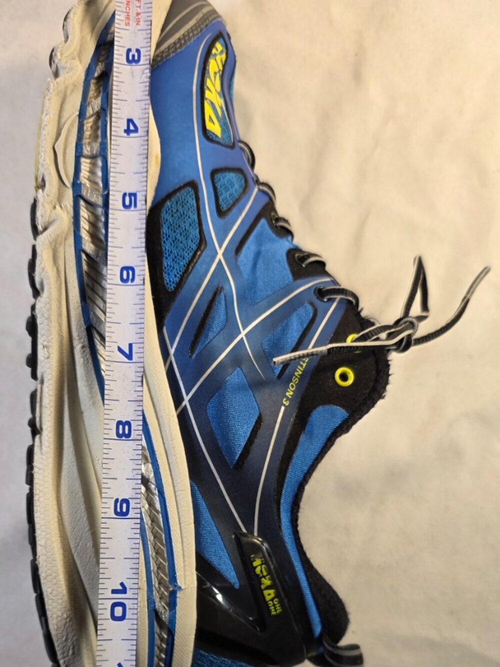 Hoka One One Stinson 3 ATR Trail Running Shoes Blue and Black See Desc for Size - Picture 15 of 16